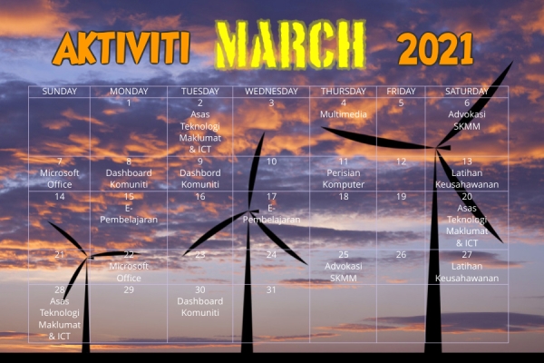 aktiviti March 2021